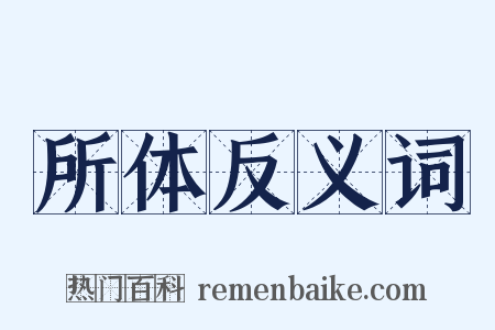 所体反义词是什么意思的图片